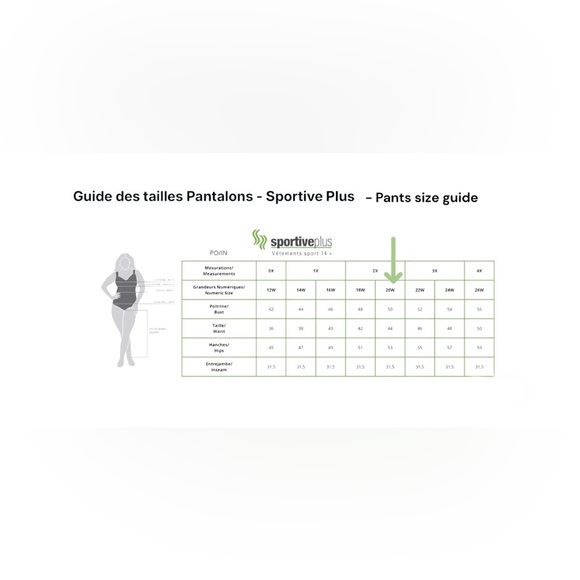 Sportive Plus, Slim Max Plus Size Pants, 20W, Navy 🏌️‍♀️ - Picture 9 of 11